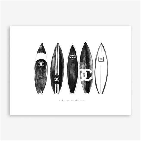chanel surfboard lined